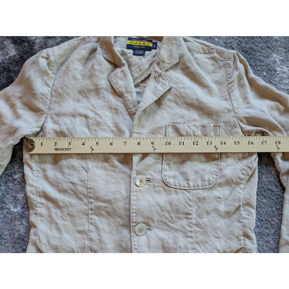 Vintage Ralph Lauren Rugby Women's 100% Linen Blazer Made In Japan - Size 0 RARE - Picture 12 of 16